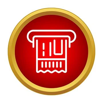 Receipt icon representing payment and transaction history Stock Illustration