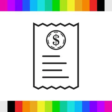 Receipt icon stock vector illustration flat design Stockillustratie