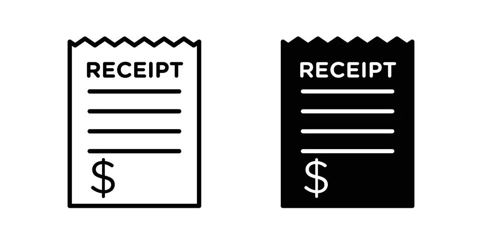 Receipt icon vector design illustrations Stock Illustration