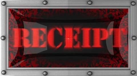 Receipt on led Video stock 8724799