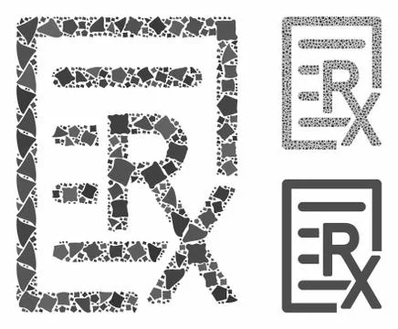 Receipt Mosaic Icon of Ragged Elements Stockillustratie