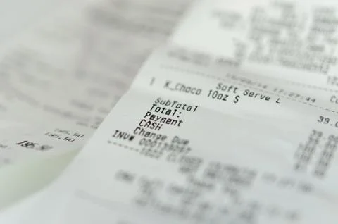 Receipt paper Stock Photos
