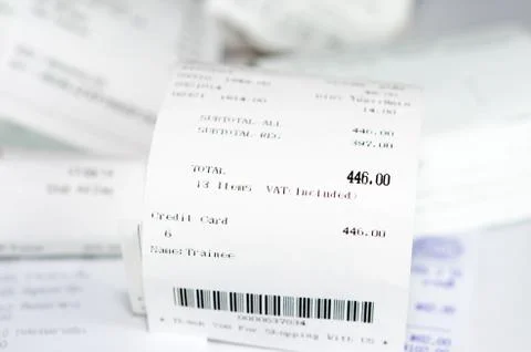 Receipt paper Stock Photos
