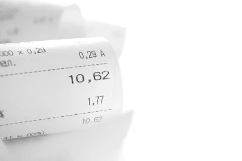 Receipt paper Foto stock