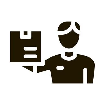 Receipt of Parcel Icon Vector Glyph Illustration Illustrazione stock