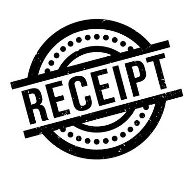 Receipt rubber stamp Stock Illustration