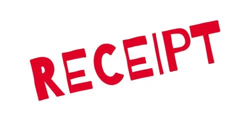 Receipt rubber stamp Stock Illustration