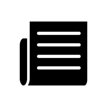 Receipt silhouette icon. Statement and invoice. Vector. 스톡 일러스트