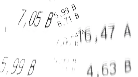 Receipt with Sum to the End Stock Footage 1090123