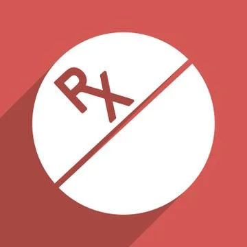 Receipt Tablet Flat Longshadow Square Icon Stock Illustration