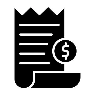 Receipt Vector Icon Design Illustration Stock Illustration