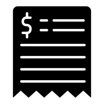 Receipt Vector Icon Design Illustration Stock Illustration