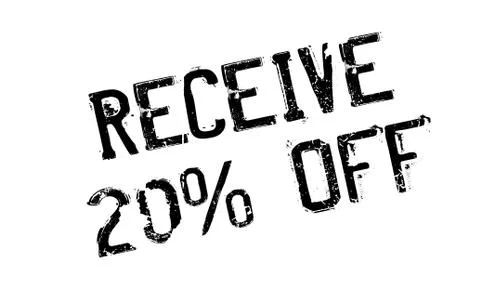 Receive 20 Off rubber stamp Stock Illustration