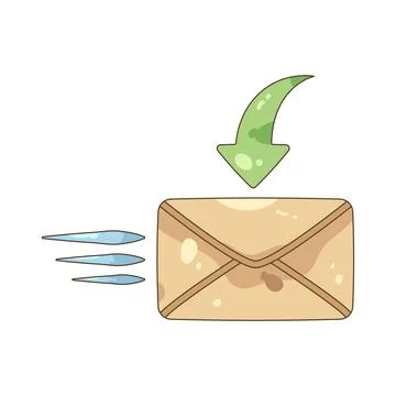 Receive email Stock Illustration