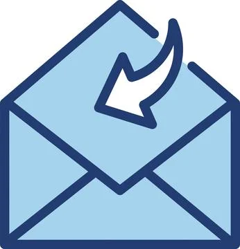 Receive Email, Inbox Message, Incoming Mail Stock Illustration