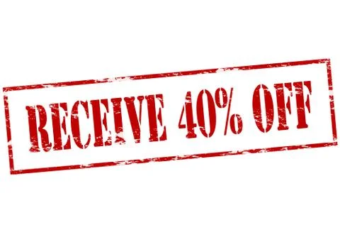 Receive fourty percent off Stock Illustration
