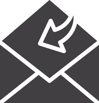 Receive Mail, Inbox Message, New Email Stock Illustration