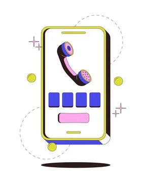 Receive sms code by phone modern onboarding illustration Illustrazione stock