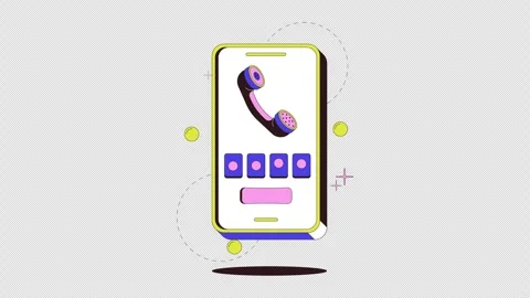 Receive sms code by phone onboarding ui animation Stock Footage 329610371