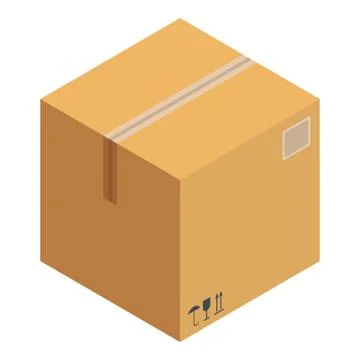 Received box icon, isometric style Stock Illustration