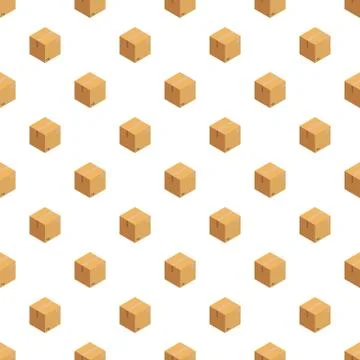 Received box pattern seamless vector Stock Illustration