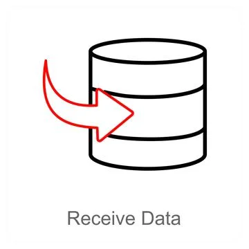 Received data and database icon concept イラスト素材