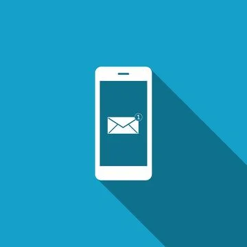 Received message concept. New email notification on the smartphone screen icon Stockillustratie