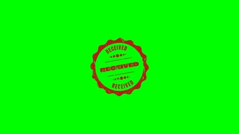 Received Rubber Stamp Green Screen Stock Footage 320276400