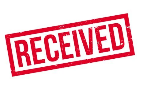 Received rubber stamp Illustrazione stock