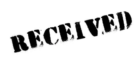 Received rubber stamp Illustrazione stock