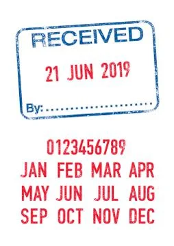 Received stamp Stock Illustration