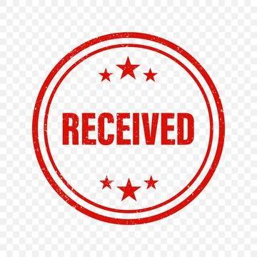 Received Stamp for Mail, Vector Illustration. Documents and Deliveries. Received Ilustração Stock