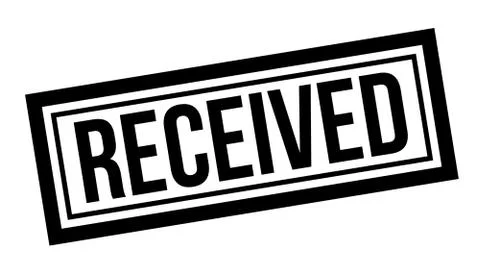 Received typographic stamp Stock Illustration