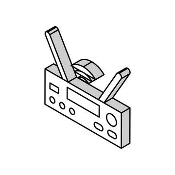 Receiver electronic technology isometric icon vector illustration 스톡 일러스트