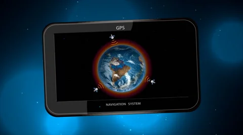 Receiver GPS on background bokeh Stock Footage 64644065