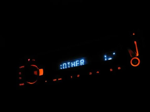 Receiver with lights in the car Stock Photos