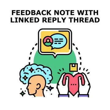 Receiving and giving feedback discussion and ideas Stock Illustration