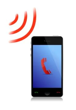 Receiving a call cel phone Stock Illustration