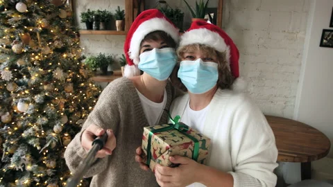 Receiving Christmas Presents in 2020 Stock Footage 144641204