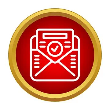 Receiving confirmed message and notification email concept Stock Illustration