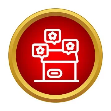 Receiving customer feedback and ratings in a delivery box Stock Illustration