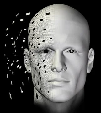 Receiving data 3d illustration Illustrazione stock