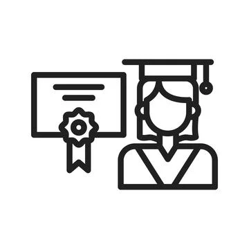 Receiving Diploma icon vector image.  Stock Illustration