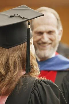 Receiving The Diploma Stock Photos