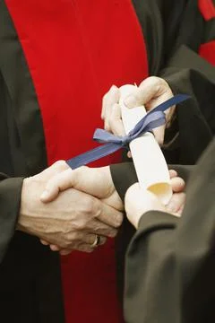 Receiving The Diploma Stock Photos