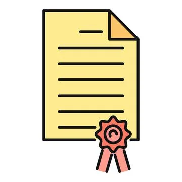 Receiving educational award certificate document icon graphic Stock Illustration