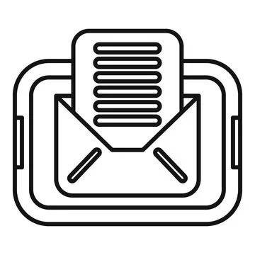 Receiving email message on mobile tablet device Stock Illustration