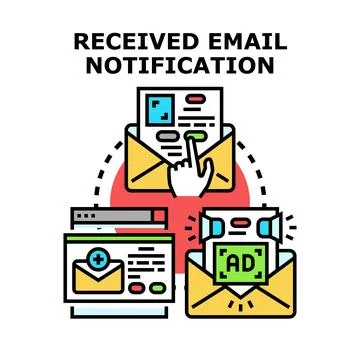 Receiving email notification message concept vector illustration Stock Illustration