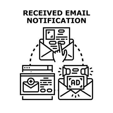 Receiving email notification message concept vector illustration 스톡 일러스트