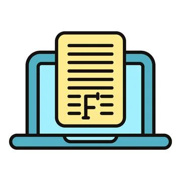 Receiving failed online test grade on laptop screen Stock Illustration
